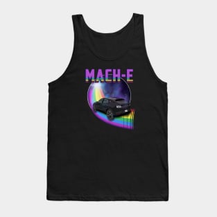 Mach-E Rides the Rainbow Galaxy in Shadow Black Tank Top